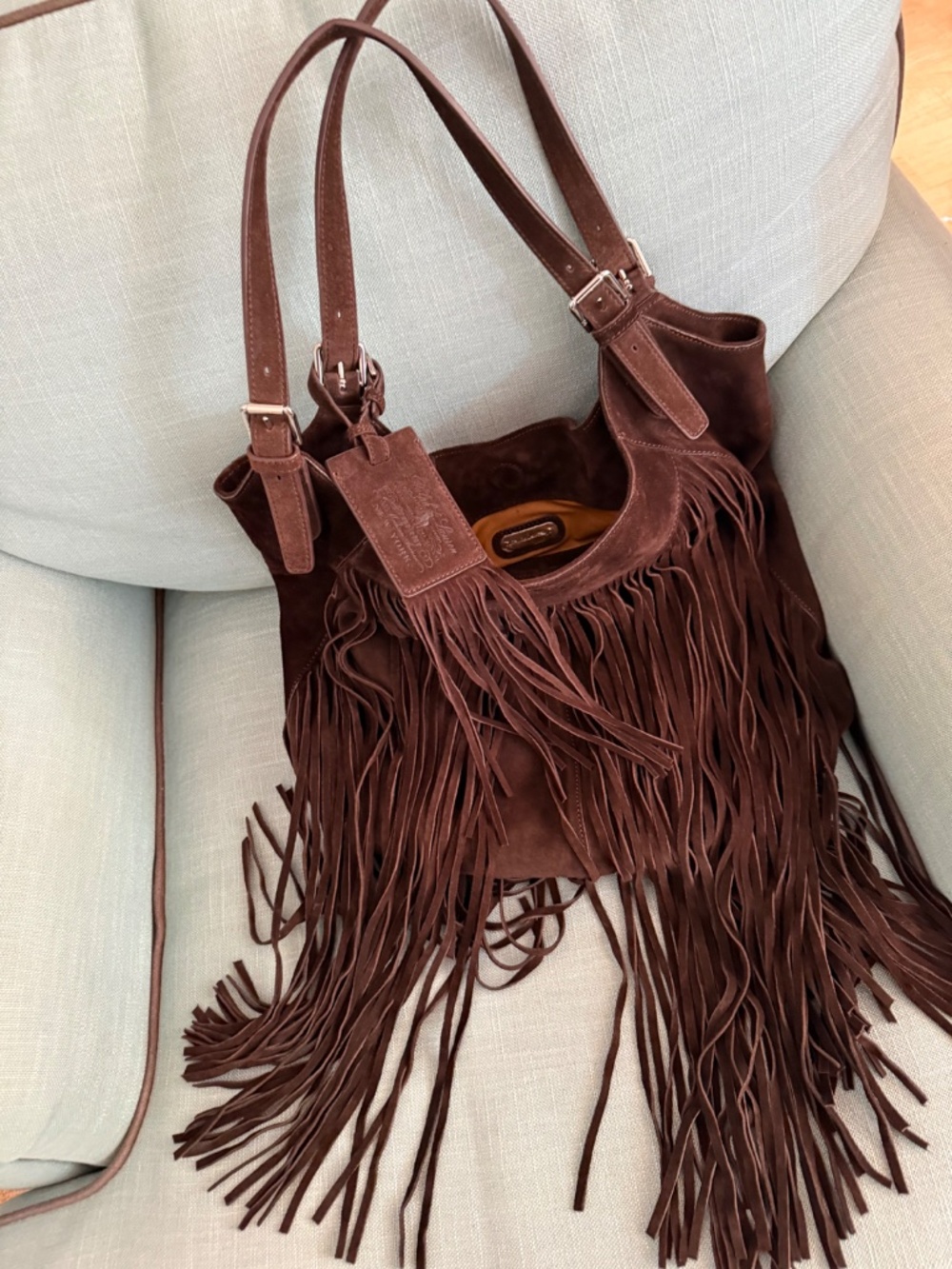 Ralph Lauren Fringe suede shoulder bag - Picture 4 of 14